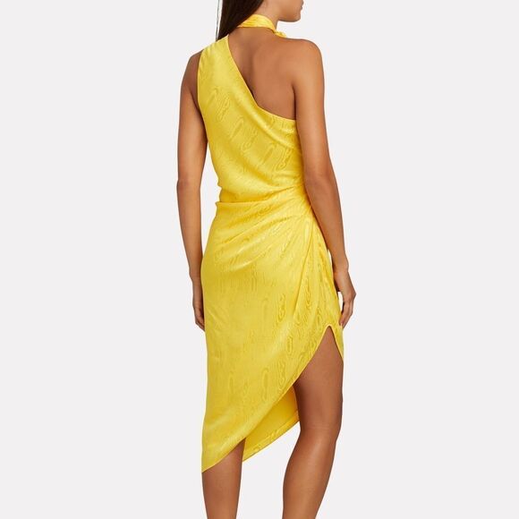 RONNY KOBO Zoey One Shoulder Dress NEW BEAUTIFUL Yellow SMALL - Picture 3 of 8